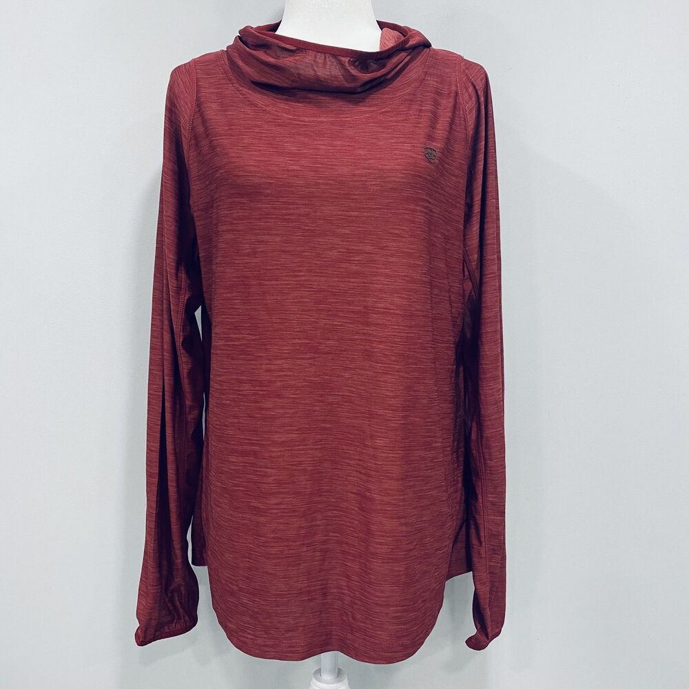 Ariat Tek Women’s XL Red Hoodie Laguna Cool Long Sleeve Performance Activewear